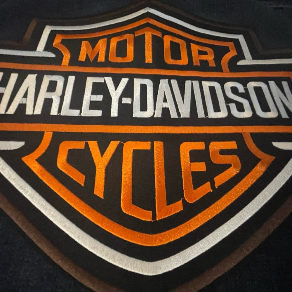 NEW Harley Davidson Large Classic Orange BACK PATCH BAR SHIELD 12x10” Ir…